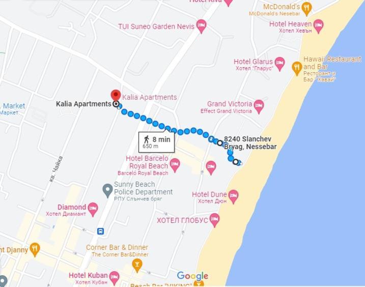 Kalia, Zweizimmer, Zweibalkon, Top-Apartment ซันนีบีช ภายนอก รูปภาพ